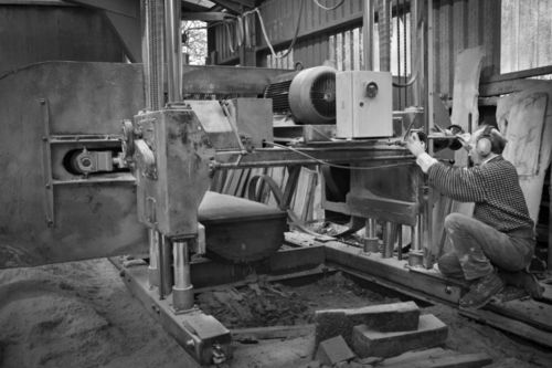 John Wall (II), MJ Wall and Sons, Ampleforth sawmill, January 2014
