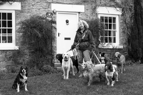 Tina Connor the dog walker, Ampleforth, February 2016