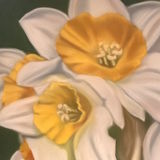 Daffodils 9 x 9 in (in a 12 x 12 in ornate gilt frame) £120