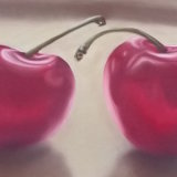 Two Cherries 18 x 11 in (in a 22 x 15 in light oak frame) £150