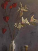 magnolias and red lanterns