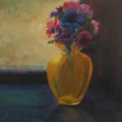 anemones and yellow glass