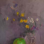 apple and wild flowers