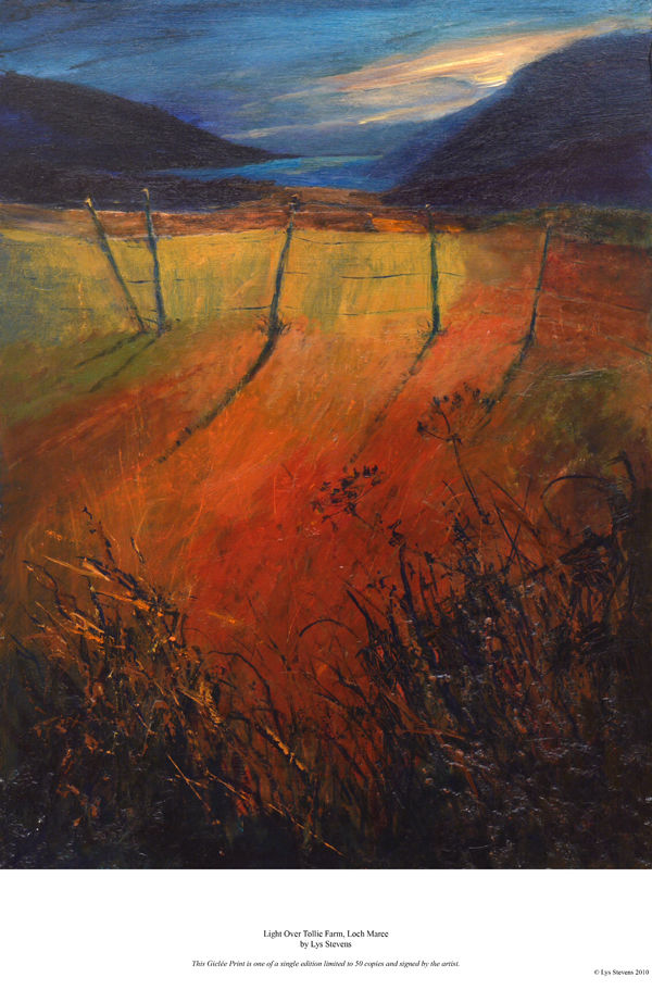 light over tollie farm, Loch Maree