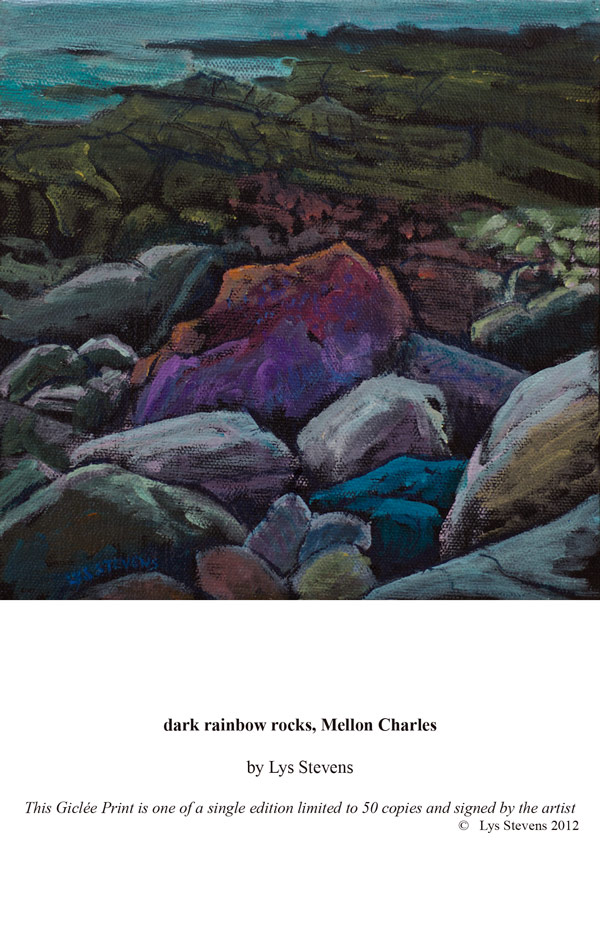 dark rainbow rocks, Mellon Charles