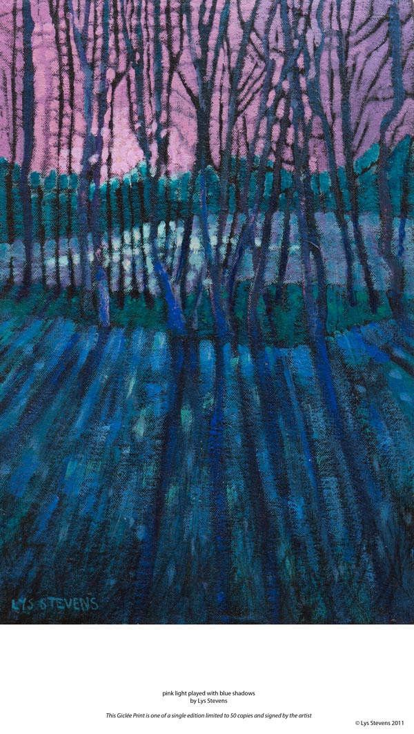 pink light played with blue shadows