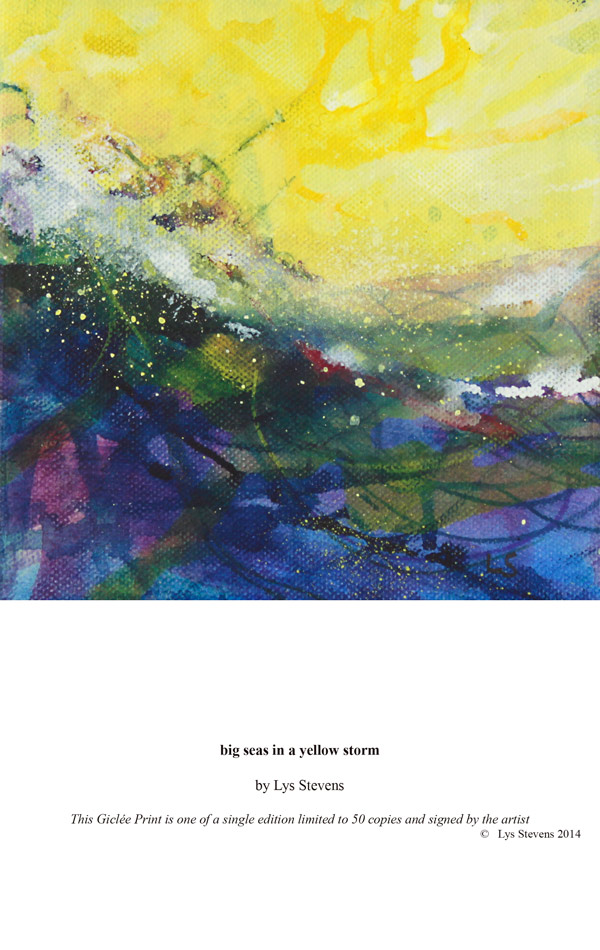 big seas in a yellow storm print