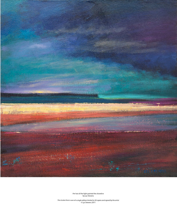 the last of the light painted the shoreline