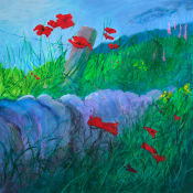 the stane dyke poppies, Fife