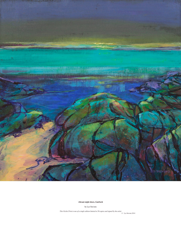 vibrant night shore, Gairloch