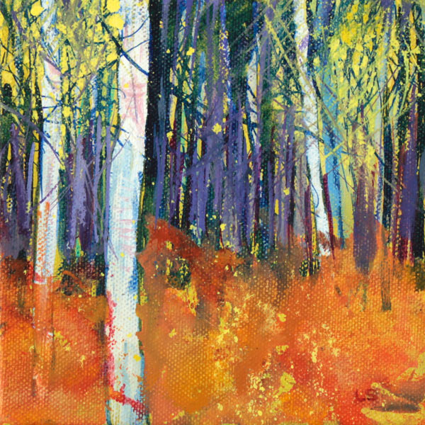 yellow through the birches SOLD