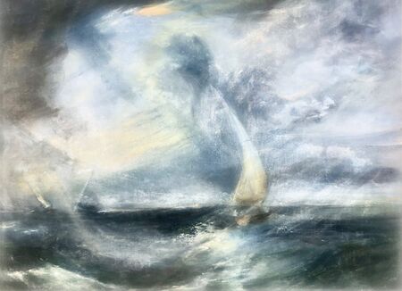 Seascape (500x400mm framed oil on linen)