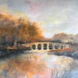 Autumn Lake, Brocklesby Park, Lincolnshire. Brocklesby park, Lincolnshire, painting