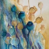 Abstract Poppy heads