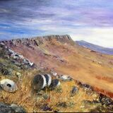 Stanage Millstones, Peak District. Stanage Edge Millstones painting