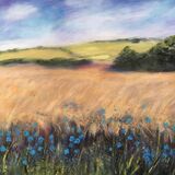 Among the Fields of Barley Fields of Barley painting