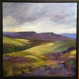 Higger Tor and Carl Wark Higger Tor Derbyshire painting