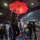 Rain in Times Sqaure