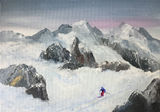 14x10" Off piste, Oils on canvas, £75