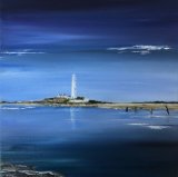 St Mary’s Island 12x12, oil on canvas, framed 13.5, £125.00