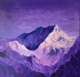 40x40cm. Everest sunrise, Oils on canvas, £150