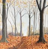 40x40cm The pleasure of an autumn wood, oils, £90.