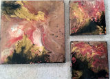 Abstract Mixed Media £110 Set of Three (20x20cm and 35x35cm)