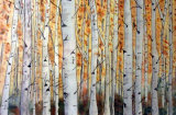 Birches, Watercolour 25 X 19 cm £120
