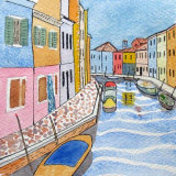 Burano, Watercolour 13 X 13 cm £50