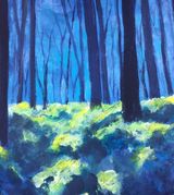 COOL WOODS Medium: ACRYLIC ON CANVAS BOARD Size (unframed): 25CM X 25CM Size (framed): 30CM X 30CM Price (framed): £60