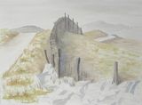 Broken Wall, Watercolour, Unmounted: 38.5cms x 28cms, £40:00 Mount & Framed, £20:00 Mounted & Unframed