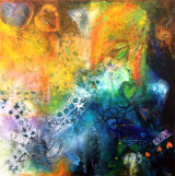 Lady With the Lace Dress Mixed Media 50 X 50 cm £100