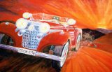 'Road-test' Mercedes Benz 500K - 1936. Oil on canvas - SOLD