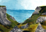 Mewslade, Gower, Acrylic on board