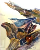 Nuthatch Watercolour Inks 44 X 37cm £68