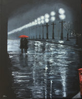Rain on Our Parade Oil on canvas block 15.5 X 12 cm £95 SOLD