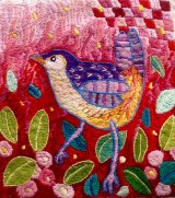'Eileen's Garden' A detail (10 X 10 ins) of a very large hand embroidery