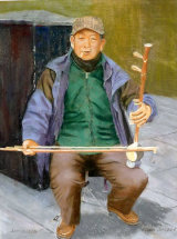 The Busker, Pastel, 40 X 30 cm