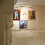 Installation view, east wall Installation view of Hobson-Jobson in Museum of Legacies, showing paintings in alcove