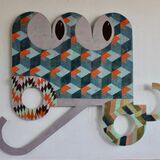 Panel painted with tesserae