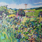 To Lochside Farm. Lockerbie. Dumfries and Galloway. Contemporary Scottish landscape painting. Acrylic on canvas. By Marcer Campbell