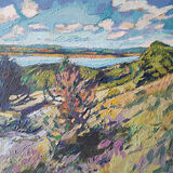 Arnside from Knot Hill. South Lakes. Cumbria. Contemporary British landscape painting. Acrylic on canvas. By Marcer Campbell