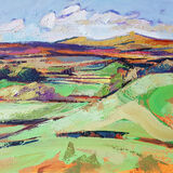 Beyond Comfortland hill. Lockerbie. Dumfries and Galloway. Acrylic on board. By Marcer Campbell
