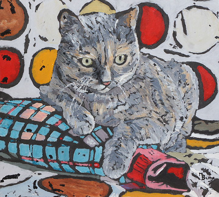 Cool Cat On A Hot Water Bottle -Sold