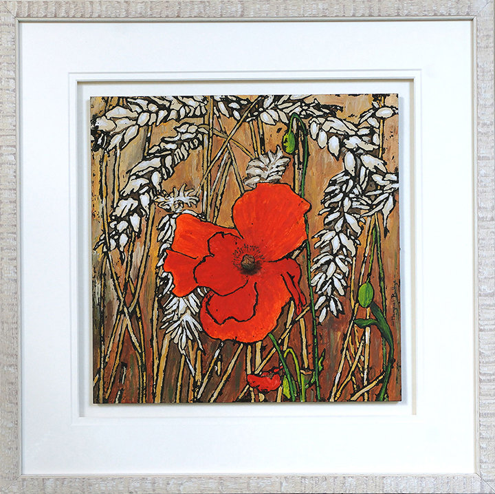 Poppy In The Corn - Framed