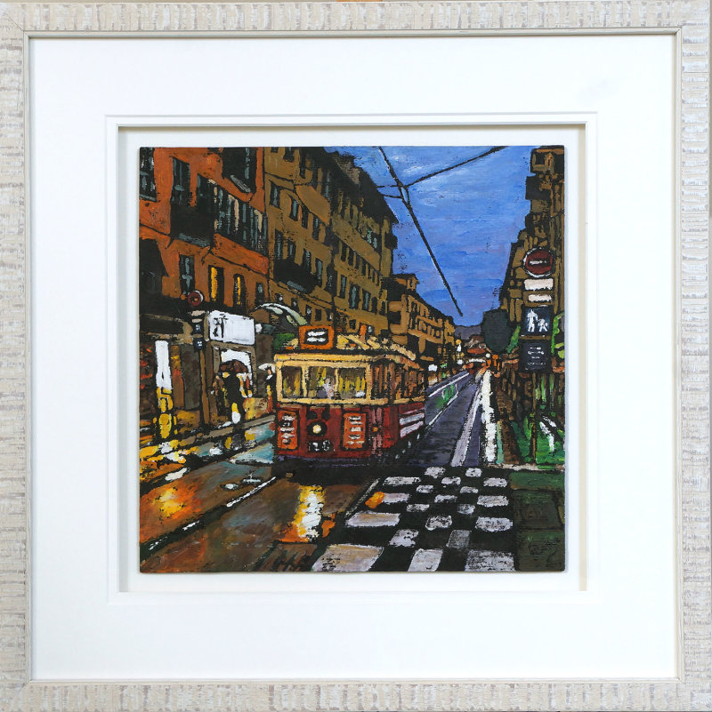 Reflections In The Rain - Framed