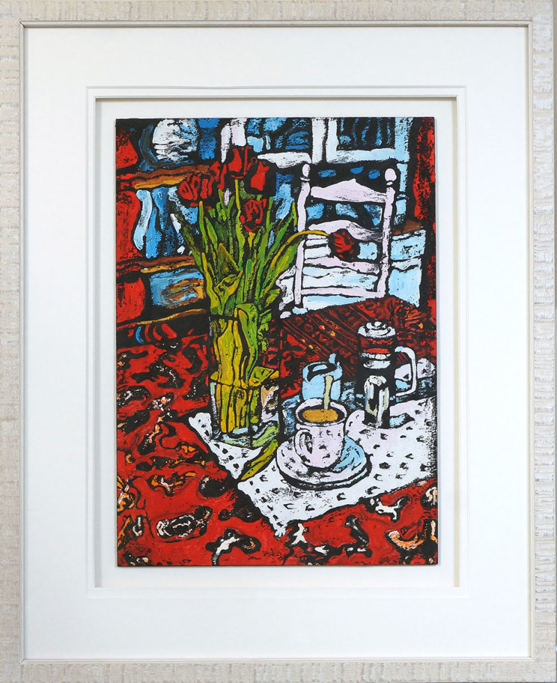 The Red Tablecloth - Framed