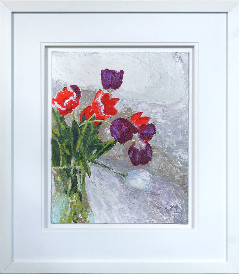 Tulips in A Vase - Framed - Sold