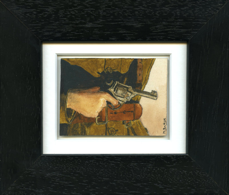 WWI Uniform - Framed Aceo size painting