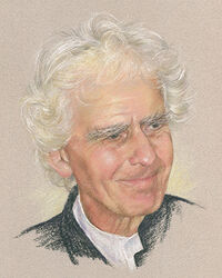 pastel portrait drawing of a man